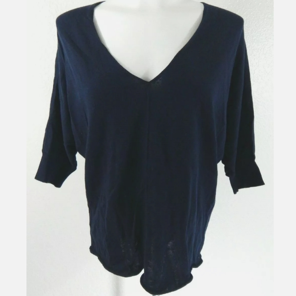 Worth New York Navy Dolman Sleeve Knit Top